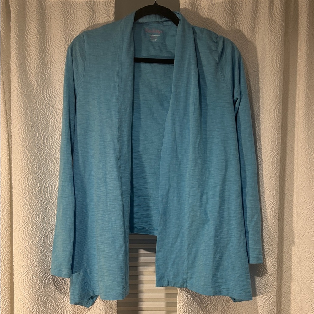 Lilly Pulitzer Light Blue 100% Pima Cotton Women's Cardigan Size Medium
